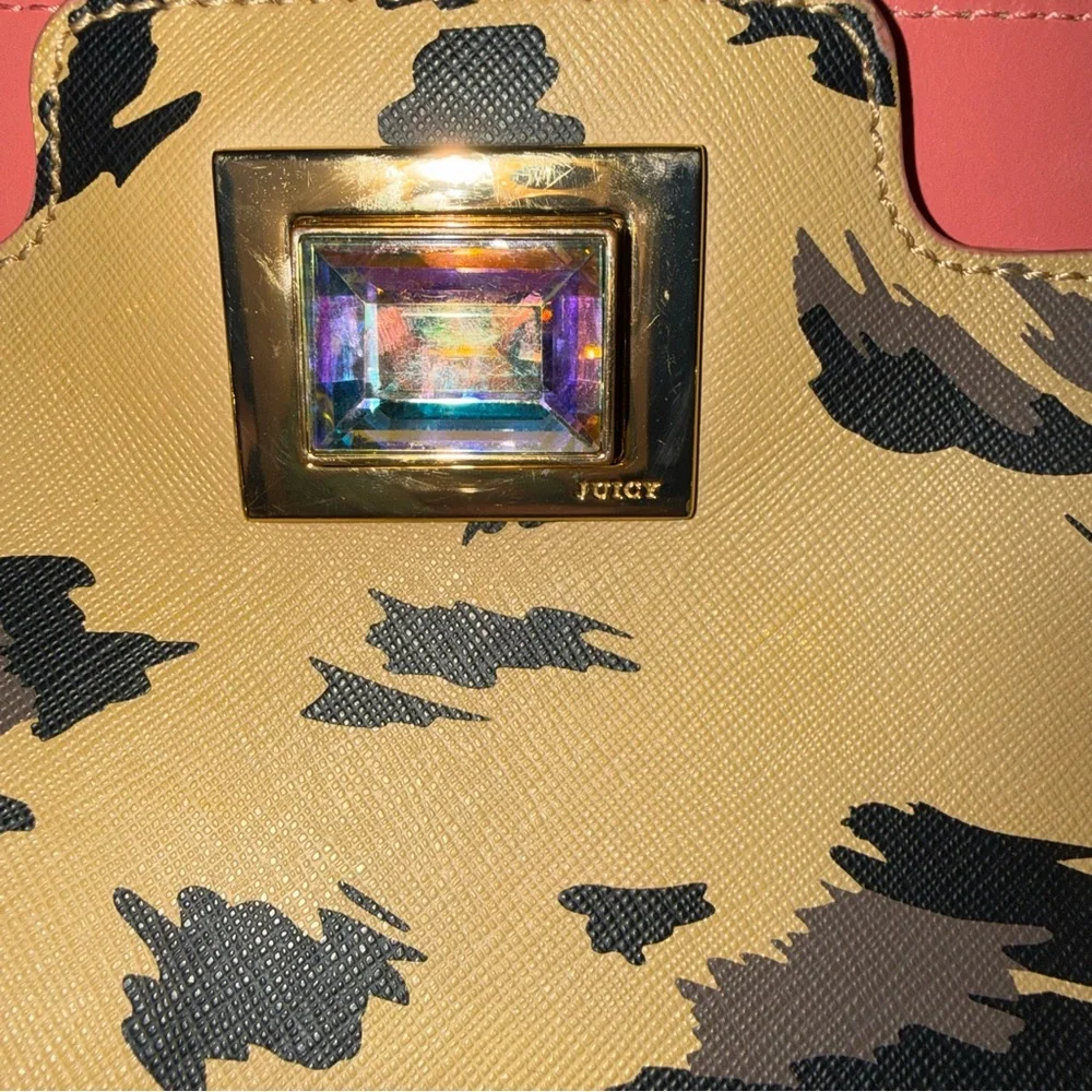 Juicy Couture Animal Print Tote with Pink and Gold Details *CALLOUTS*